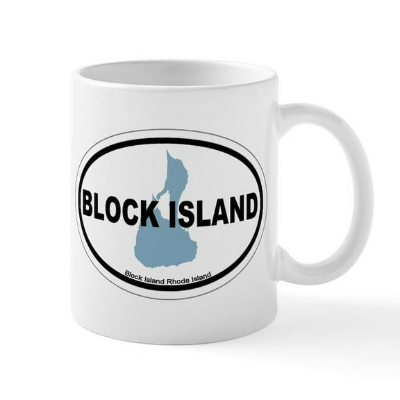 CafePress - Block Island RI Oval Design. Mug - 11 oz Ceramic Mug - Novelty Coffee Tea Cup