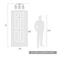 thumbnail image 3 of Golden Lighting Seaport 3-Light Semi-flush in Matte Black with Black Metal Cage, 3 of 4