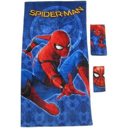 - Disney Pixar SPIDERMAN 3-PC Towel Set, 100% Cotton Bath Towel 25