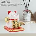 thumbnail image 3 of Fortune Cat, Solar Powered Adorable Swing Lucky Beckoning Fortune Welcoming Cat Home Car Decor(Blanco), 3 of 10