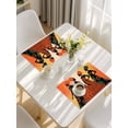 thumbnail image 5 of Black Women Placemats Set of 8, African Southwestern Boho Orange Yellow Placemats for Dining Table, Place Mats for Kitchen Tabletop, Waterproof Wipeable Dining Table Mats Set, 5 of 9