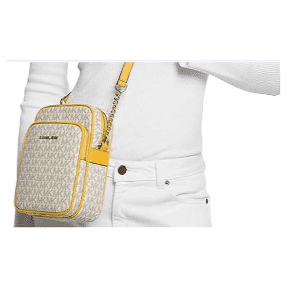 Michael Kors, Bags, Michael Kors Jet Set Travel Ns Chain Medium Logo  Crossbody Bag Vanilla Color
