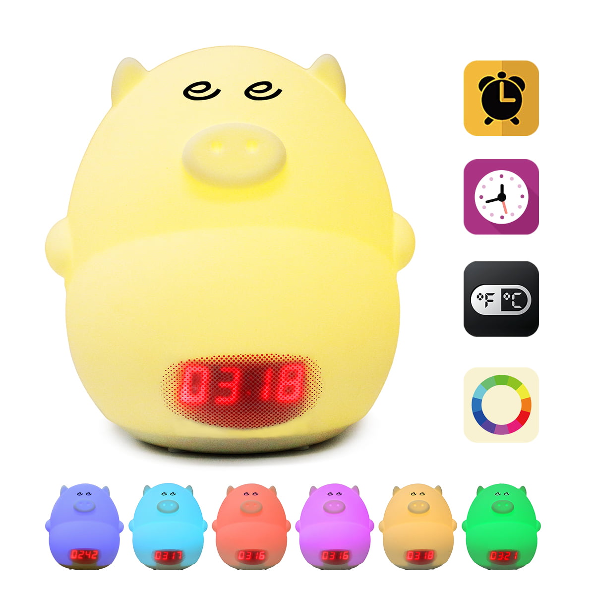 Details about   Resin Table Night Light LED Changing Bedroom Child Gift Cute Pig 