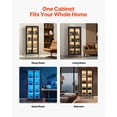 thumbnail image 6 of VEVOR Display Cabinet with Glass Door, 66 in Tall 4-Tier Lighted Display Case with 3 Color Lights, Metal Storage Cabinet  with 3 Adjustable Shelves, Curio Cabinet for Collectibles Figures Trophy, 6 of 9