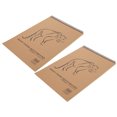 thumbnail image 4 of 2 cuadernos de dibujo de papel Kraft, bloc de dibujo retro grueso, cuaderno de espiral para dibujo artístico pintado a mano, 4 of 9