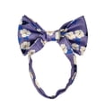 thumbnail image 2 of ROMARIO MANZINI Black, White Floral on Lavender PRINTED DESIGN Pre-Tied Bow Tie, 2 of 2