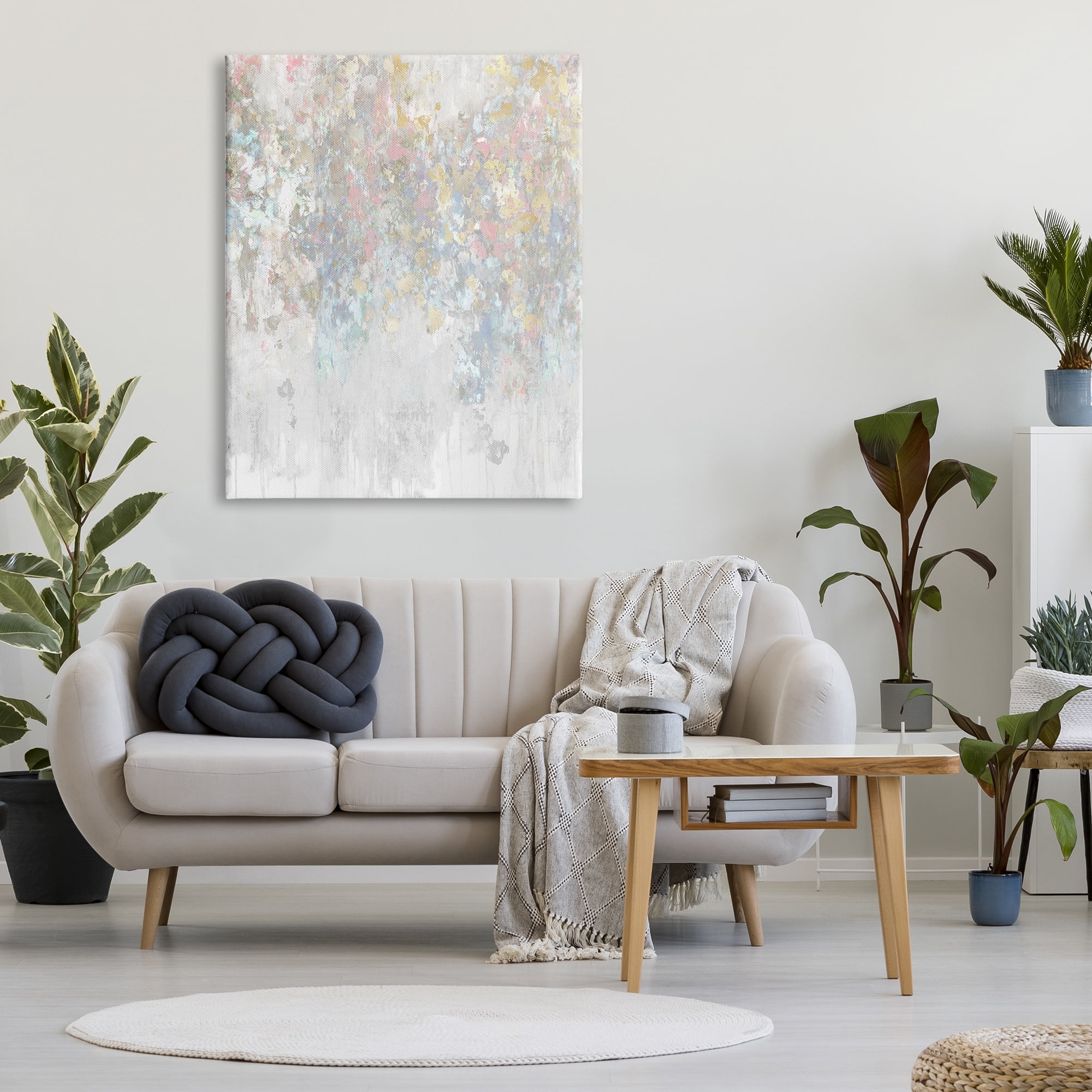 Stupell Industries Pastel & Glam Abstract Abstract Painting Gallery Wrapped Canvas Art Print Wall Art, 36 x 48