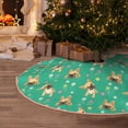 thumbnail image 5 of Fotbe Bulldog Puppy Flower Pattern Christmas Tree Skirt, Tree Skirts Plush Christmas Decorations, Christmas Tree Skirts Xmas Decorations Holiday Party Decor-30", 5 of 6