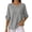 Gray, variant on Waffle Knit Tops for Women Half Sleeve Pullover Solid Loose Casual Crewneck Blouse Fall Tee
