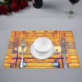 thumbnail image 2 of MKHERT Funny Rusty Lock On The Yellow Old Wooden Door Placemats Table Mats for Dining Room Kitchen Table Decoration 12x18 inch,Set of 6, 2 of 4