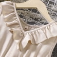thumbnail image 5 of adviicd Robes de Pâques pour Filles Robes à Volants Décontractées Ligne A Col en V Manches Courtes Robe Maxi Fluide de Fête Kaki,120, 5 of 5