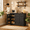 balck 42", variant on Aiho Farmhouse Kitchen Buffet Cabinet: Freestanding Storage Sideboard with Drawer, Double Doors & Adjustable Shelves, Painted,ALL WHITE