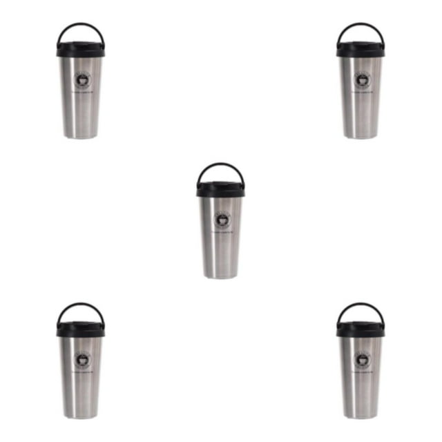 kurtrusly Gobelet Thermique Réutilisable Choix Écoresponsable pour un Meilleur Demain Pratique Argent 500ml 5Ensemble