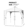 thumbnail image 2 of Patiojoy Pop-up Canopy Tent 6.6' x 6.6' Height Adjustable Commercial Instant Canopy w/ Portable Roller Bag White, 2 of 10