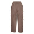 thumbnail image 6 of 2025 Women's Pinstripe Pants | Unisex Tearaway Post-Surgery Pajama Pants with Side Snaps, 6 of 8