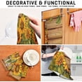 thumbnail image 5 of Coolnut Sunflowers on Wooden Kitchen Towels, 18 x 28 Inch Super Soft and Absorbent Dish Cloths for Washing Dishes, 6 PCS Reusable Multi-Purpose Microfiber Hand Towels for Kitchen, 5 of 5