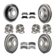 thumbnail image 1 of Transit Auto Front Rear Wheel Bearing Coated Disc Brake Rotors and Semi-Metallic Pads Kit (10Pc) for Car Porsche Cayenne with 350mm Diameter Rotor - Left Right Side (Driver Passenger) KBB-129329, 1 of 11
