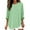 Green, variant on Vintage Inspired Women's Loose Fit Crew Neck Top Breathable Long Sleeve Everyday Basic Staple Shirt