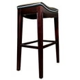 thumbnail image 2 of 3210 Lynn - Saddle Style Counter Stool in Espresso Frame Finish and Black Vinyl Upholstery, 2 of 3