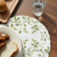 thumbnail image 4 of Round Placemats Green Leaf Vine 15 inch Set of 2 Table Mats for Dining Table Spring Plant Heat Resistant Non-Slip Kitchen & Home Decorative Place Mat Set, 4 of 8