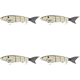 thumbnail image 1 of 4uds. Cebo de pesca artificial articulado 2 anzuelos Swimbait para la pesca de lubina (LK087 05), 1 of 2