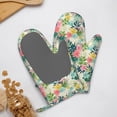 thumbnail image 4 of Gaeub Tropical Flowers Print Oven Mitts and Potholders BBQ Gloves,Oven Mitts with Silicone, Non-Slip Cooking Gloves for Cooking Baking Grilling (2 Count), 4 of 6