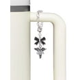 thumbnail image 3 of Delight Jewelry Silvertone Caduceus - OTA - Silvertone Black Bow Charm Accessory for Tumblers and Thermal Cups, 3 of 4