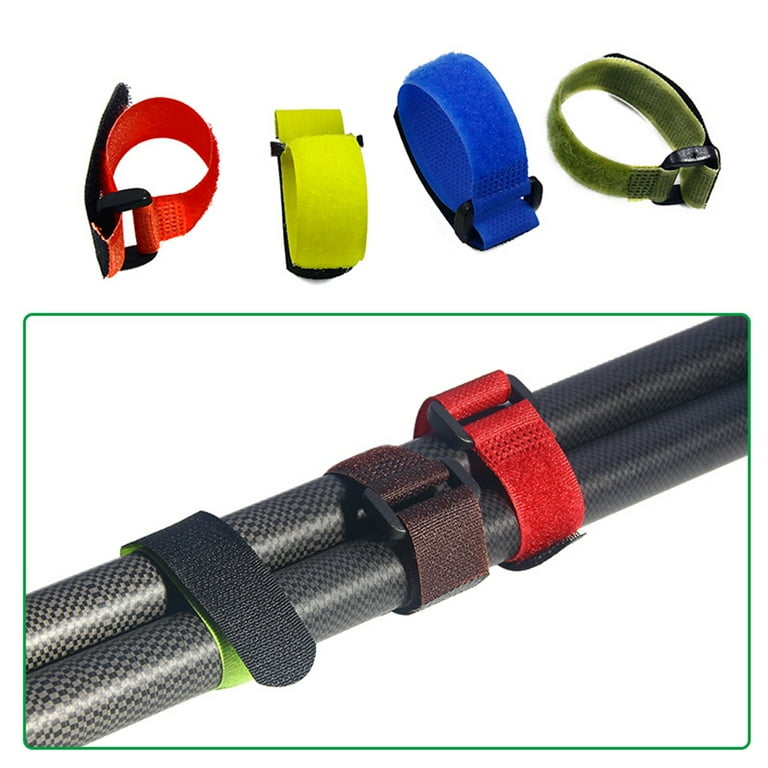 Pack of 25 Fishing Rod Belts Holder Nylon Plastic Adjustable Pole