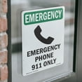thumbnail image 4 of Phone 911 Only With Symbol OSHA Emergency Vinyl Decal Label 5 Inch x 3.5 Inch - 5 Pack, 4 of 6
