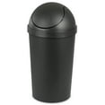 thumbnail image 3 of Sterilite 10.5 Gal. Round SwingTop Wastebasket Plastic, Black, Set of 4, 3 of 7