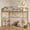 Gold, variant on Twin Size Metal Loft Bed with Safety Guardrail - Heavy Duty Space Saving Design, 400lb Capacity, No Box Spring Needed, for Adults