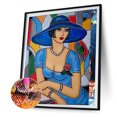 thumbnail image 3 of Cuadros Decorativos 5D bricolaje taladro completo forma redonda mujeres rhinestone diamante dibujo decoración del hogar JShteea Nuevos Originales, 3 of 9