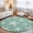 Green, variant on Orange Starfish Coastal Washable Round Area Rug 3 ft, Summer Beach Nautical Sea Ocean Soft Non Slip Rugs Stain Repellent Indoor Felt Carpet for Living Dining Room Bedroom Home Office