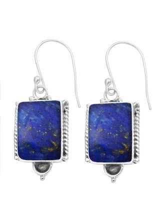 Navy blue earrings store and bracelet