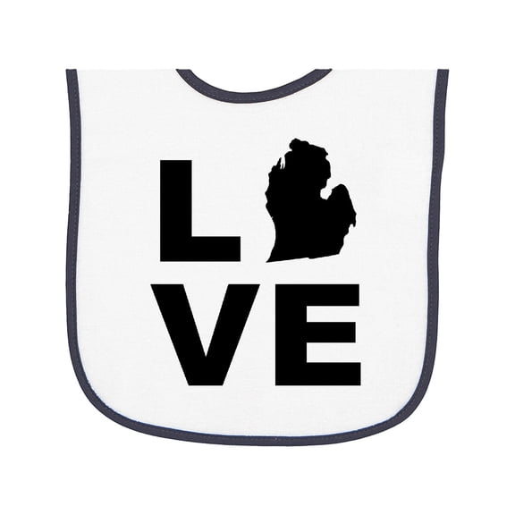 Inktastic Love Michigan Baby Terry Cloth Bib