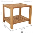 thumbnail image 4 of Sunnydaze 20.5" Meranti Square Outdoor Side Table, 4 of 11