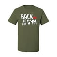thumbnail image 2 of Wild Bobby, Back to The Gym Movie Logo Parody, Gym/Workout, Men Graphic Tee, Military Green, X-Large, 2 of 4