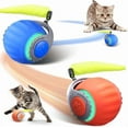 thumbnail image 1 of Interactive Cat Toy for Indoor Cats, Two Speed Smart Automatic Cat Toy Moving Ball with Tail, 2 Pack Rechargeable Motion Activated Cat Toys for Bored Indoor Adult Cats (Adapter Not Included), 1 of 6