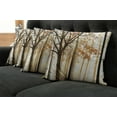 thumbnail image 5 of Ambesonne Autumn Throw Pillow Cover 4 Pack, Tree in Abstract Woods, 18", Orange Brown, 5 of 5
