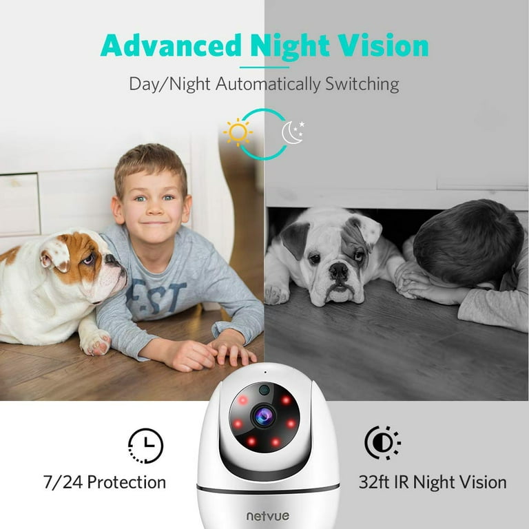 Netvue Orb Mini Camera 360 Degree Night Vision Work with Alexa Cloud  Storage 