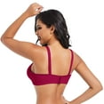 thumbnail image 4 of Wutalume Full Cup Wireless Bras for Women, No Steel Ring, Comfort Coverage Bra, Daily Wear, Solid Color, Non-Padded Womens Bras,Wine 48, 4 of 6
