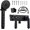 Black, variant on RV Shower Faucet with Handheld Showerhead & Hose, 4" ABS Shower Set, Leak & Rust Resistant for RV Camper Motorhome Travel Trailer (Chrome, Indoor/Outdoor Use)