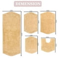 thumbnail image 3 of Home Weavers Waterford Collection 100% Cotton Non-Slip Bathroom Rug Set Machine Washable Bathroom Rug, Bath Rug, U Shaped Contour, Runner, Bathroom Rug, Yellow Color 5 Piece Bath Rug set, 3 of 8
