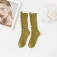 thumbnail image 3 of Sales 2026 Women Casual Calf Socks Under $2 GIJNRIUIUA Mint Green Crew Socks Socks Women Beggar Shabby Ripped Hole Socks Ribbed Knit Fluorescent Solid Color Skateboard Tube Hosiery Ruffle Socks, 3 of 8