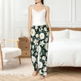 thumbnail image 4 of Balery White Daisies and Bee Pantalones de pijama para mujer, pijamas ultraligeros, pantalones de estar por casa-Medium, 4 of 6