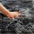 thumbnail image 2 of Alfombra Shaggy para salón, diseño moderno, pelo alto, redonda, antideslizante, para interior, decoración moderna, ultrasuave, alfombras de felpa para habitación, dormitorio, guardería, (gris oscuro,, 2 of 5