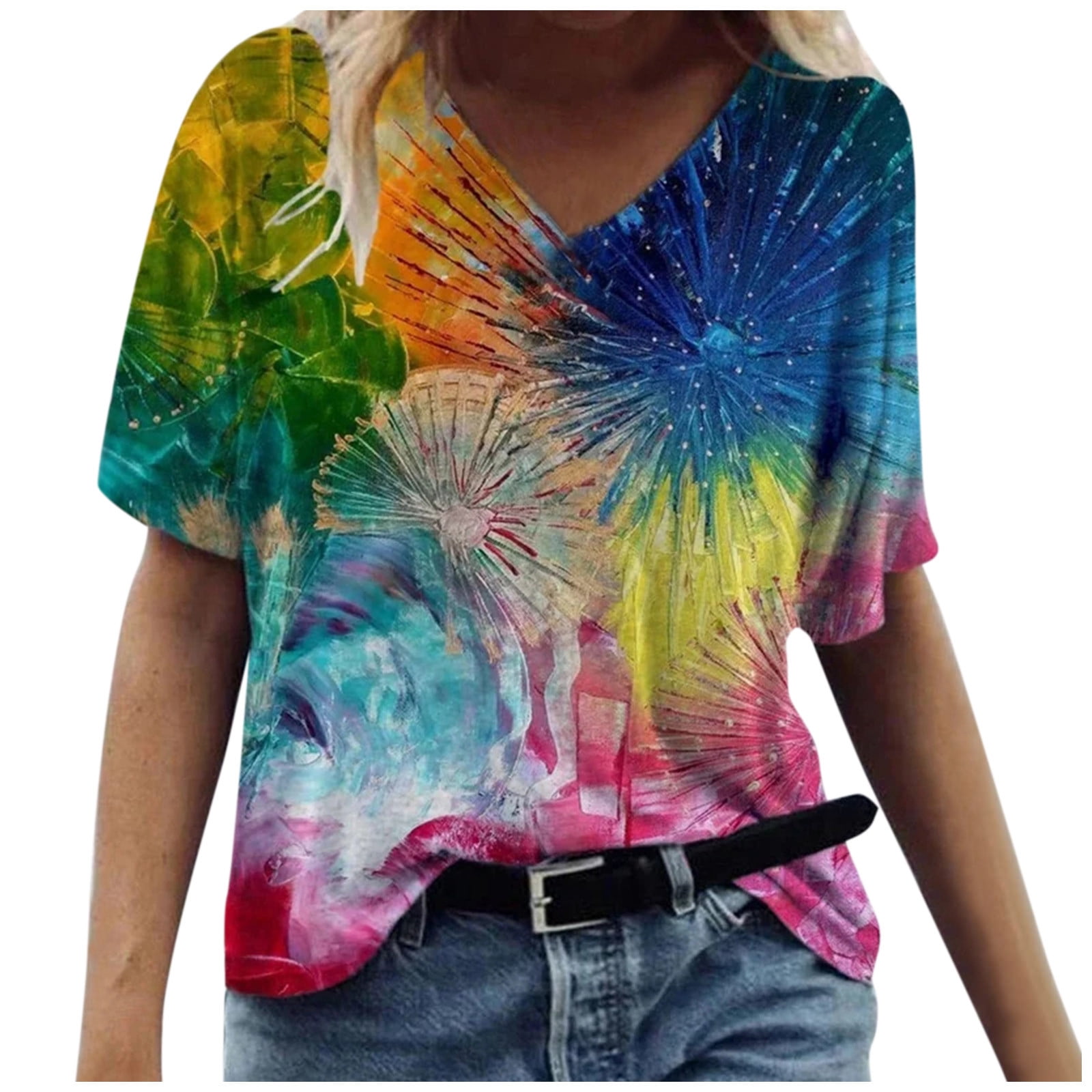 Women's Sunflower Never Give Up T-Shirt - Inspirational Flower Graphic Tee, Short Sleeve Casual Top - View #5