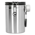 thumbnail image 3 of Coffee Storage Can, Coffee Beans Canister With Exhaust Valve Stainless Steel Storage Sealing Container With Spoon, 3 of 8