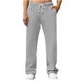 thumbnail image 2 of sageysalite Athletic Pants for Men Casual Straight Leg Drawstring Elastic Waist Lightweight Quick Drying Workout Pants with Pockets, 2 of 5