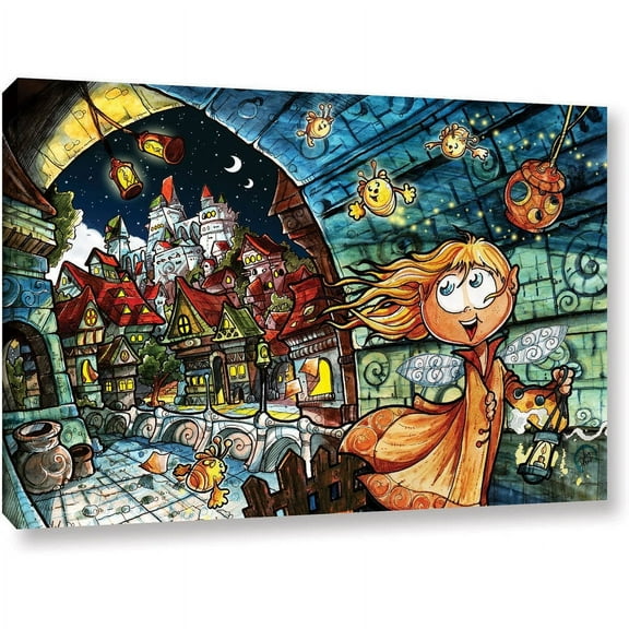 Luis Peres "Lighthouse Elf Village" Gallery-Wrapped Canvas